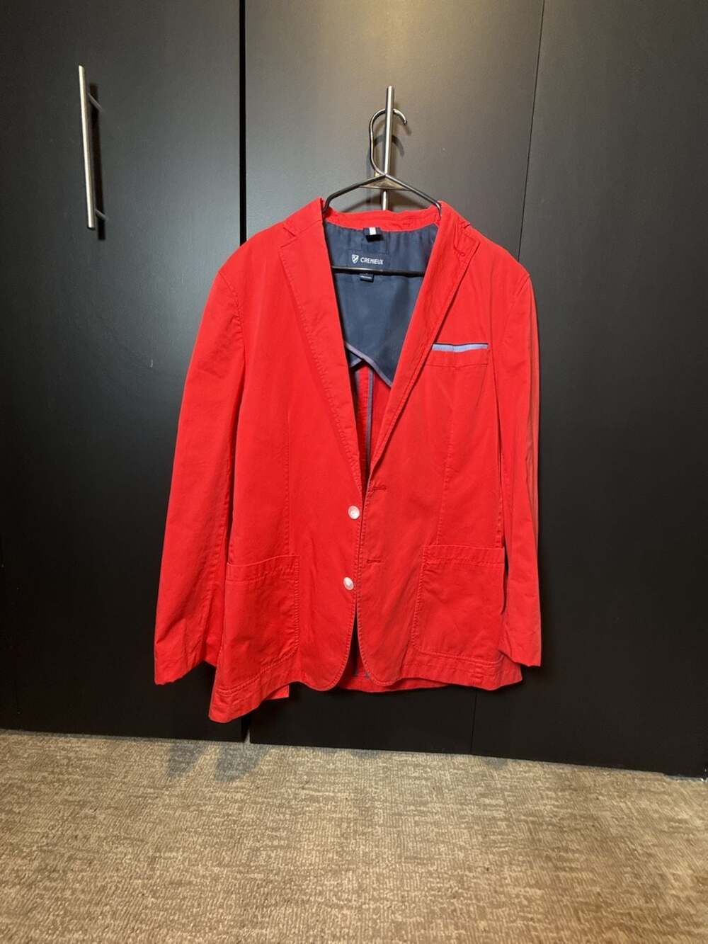 Cremieux Men's Red Lightweight Cotton Unstructured Sport Coat Blazer
